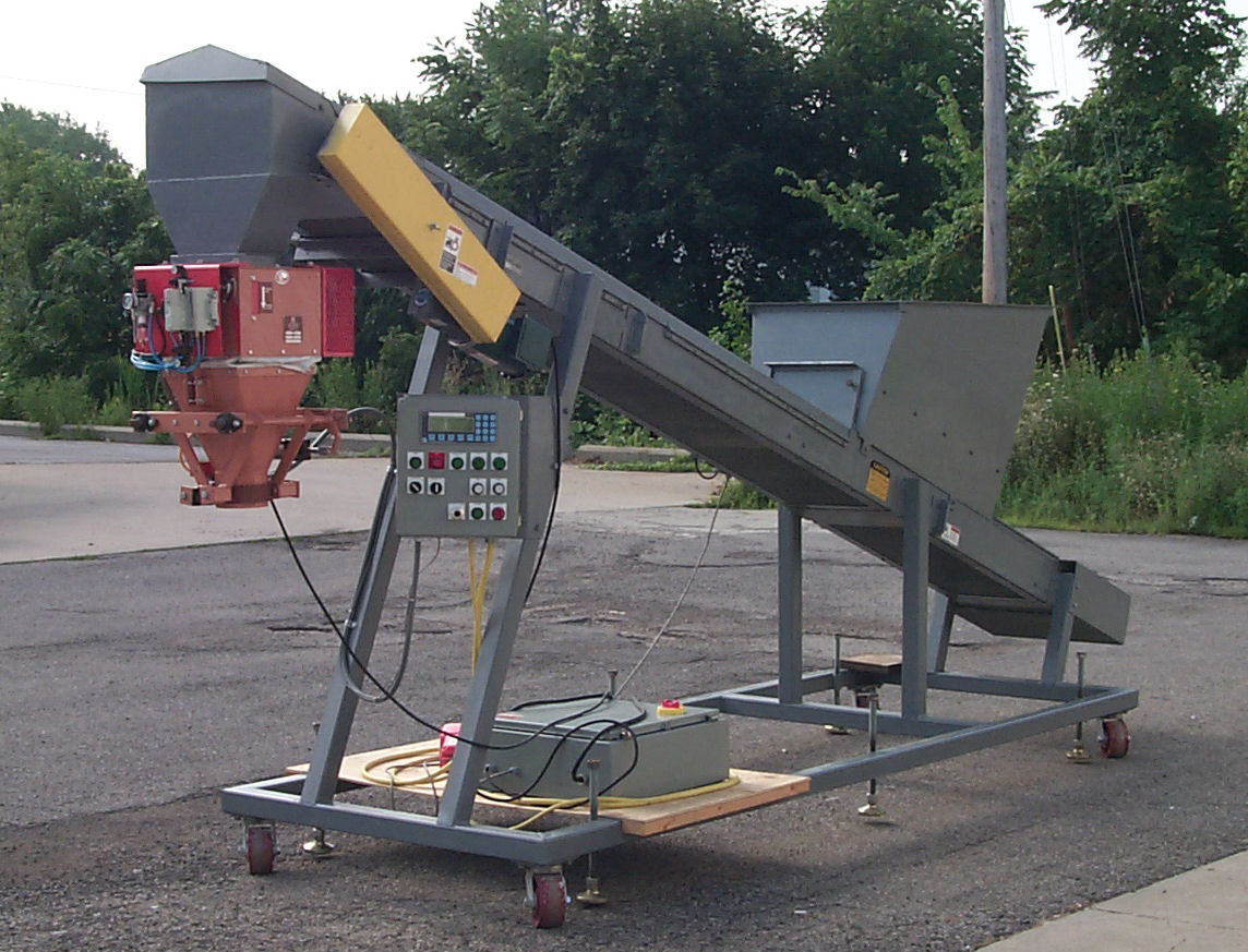 Gross Weigh Bagger With Inclined Belt Feed Conveyor